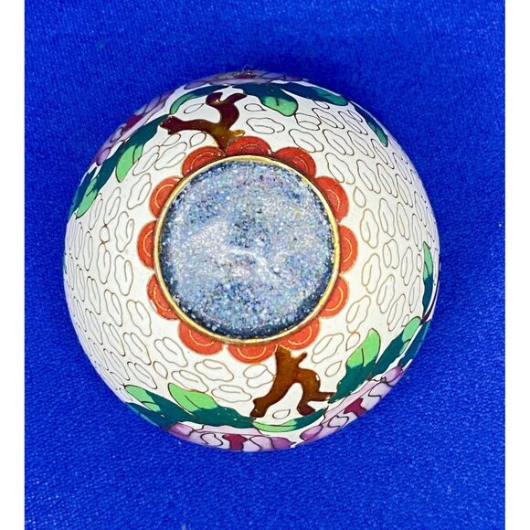 VTG Estate‎ Cloisonne Floral Design 2 ½" Pot! 163 - Picture 6 of 8